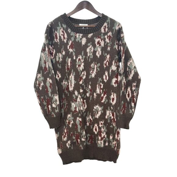 NWT STITCHDROP Floral Sweater Dress Size M Casual Classic Cozy Whimsygoth Preppy - Picture 1 of 12